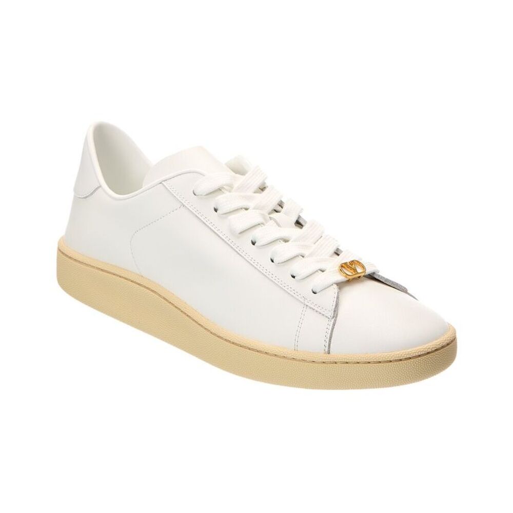 Valentino Vlogo Leather Sneaker, White